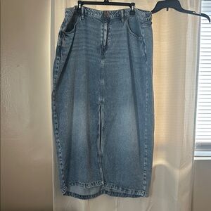 Lane Bryant denim midi skirt size 18